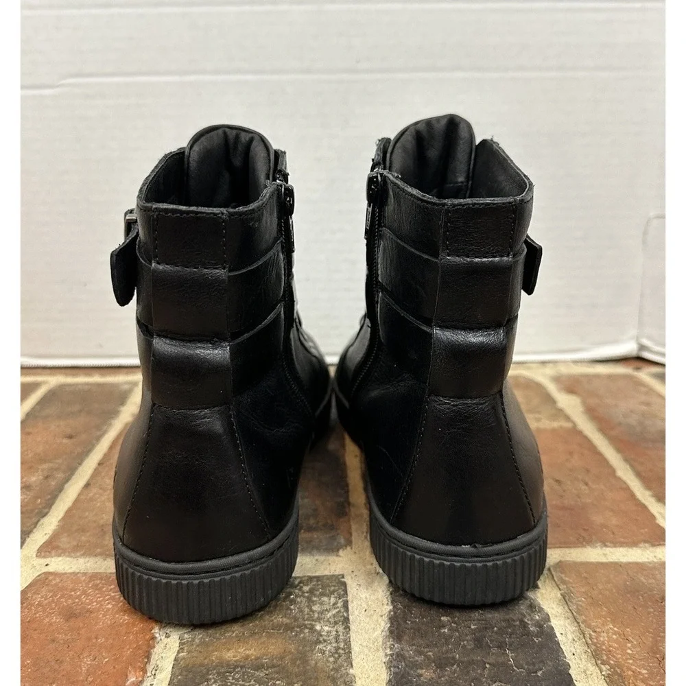 Born Sophia Leather High Top Boots Sneakers Black Women's 11 Edgy Gorpcore - Picture 5 of 6